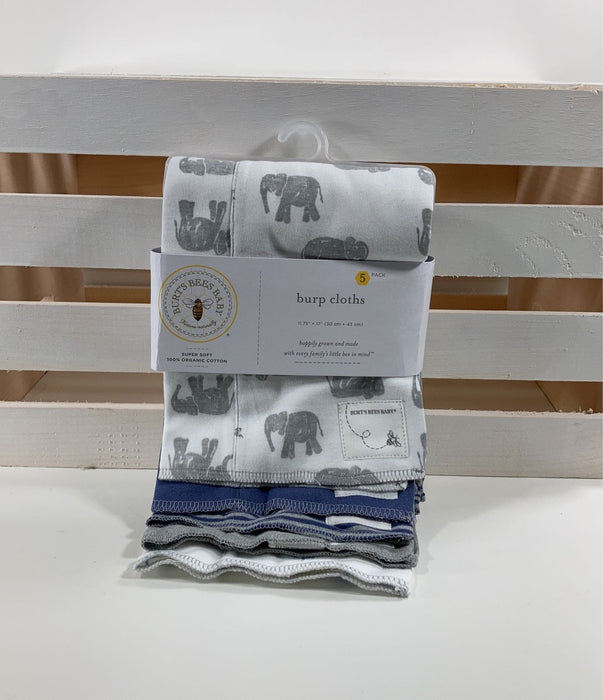 used Burt's Bees Baby Burp Cloths, 5-Pack