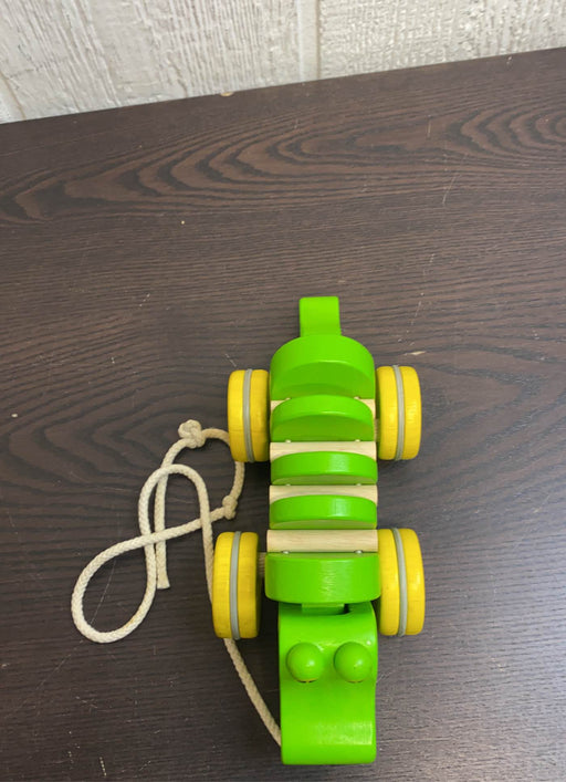 secondhand Plan Toys Wooden Dancing Alligator Push And Pull Toy