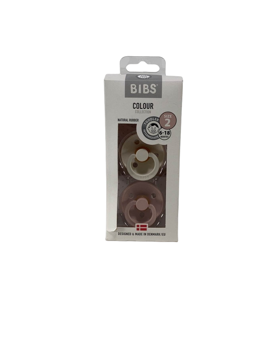 used BIBS 2-Pack Pacifiers, Size 2, Ivory/Blush