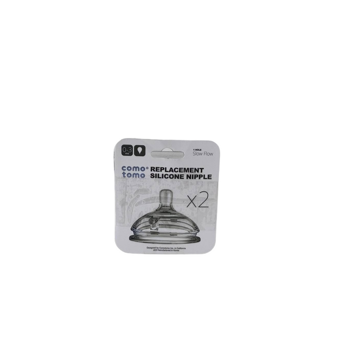 secondhand Comotomo Replacement Nipple 2 pack, Slow Flow