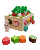 secondhand Kizmyee Wooden Toddler Montessori Shape Sorting Toy