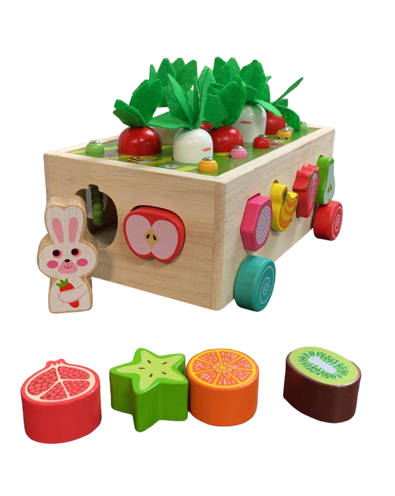 secondhand Kizmyee Wooden Toddler Montessori Shape Sorting Toy