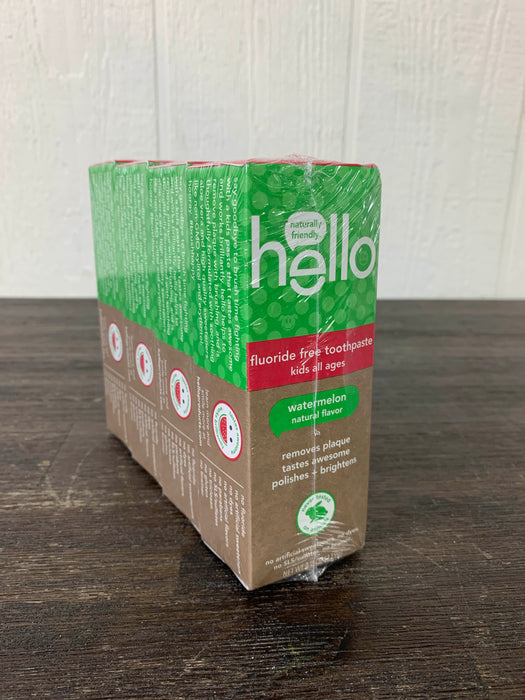 used Hello Kid's Anti-cavity Fluoride Toothpaste, Watermelon 