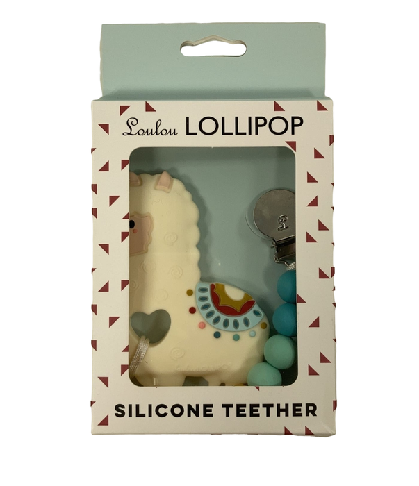 used LouLou Lollipop Silicone Teether, Llama