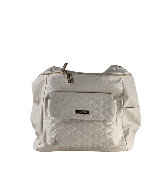 used Luli Bebe Monaco Diaper Bag Petite, Pearl White