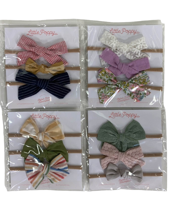 used BUNDLE Little Poppy Hair Bows