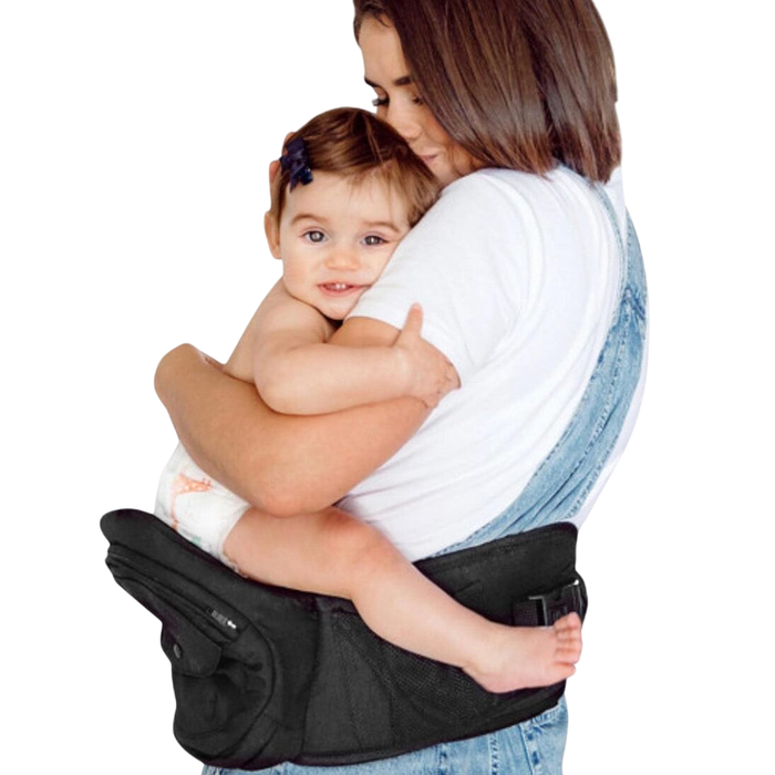 TushBaby Hip Baby Carrier, Black