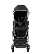 secondhand Mockingbird Single to Double Stroller, 2022, Silver with Black Leather, Watercolor Drops, Black