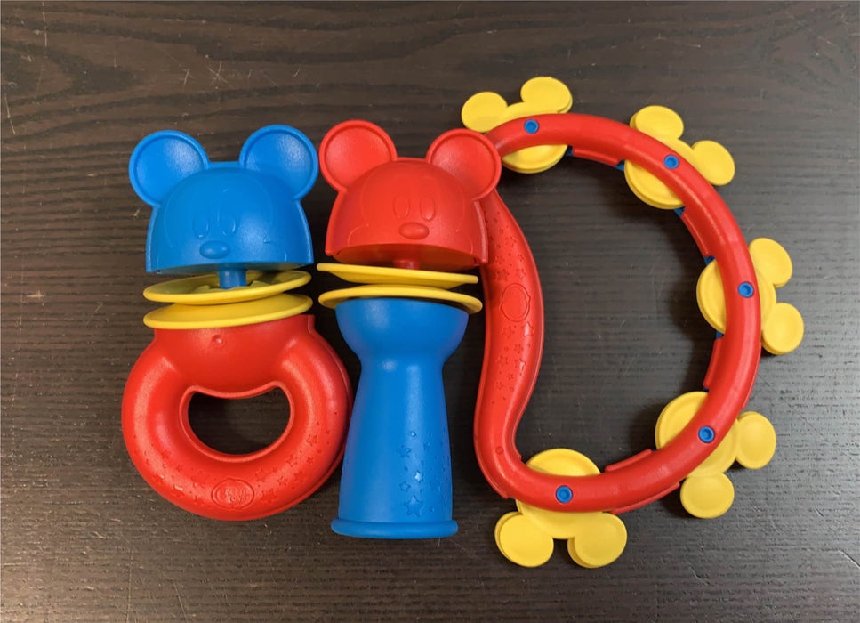 used Green Toys Mickey Mouse Shake & Rattle Set