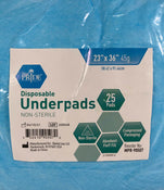 secondhand MedPride Disposable Underpads, 25 Pack