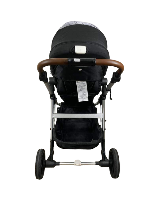 Mockingbird Single to Double Stroller, 2023, Silver with Penny Leather, Windowpane, Black