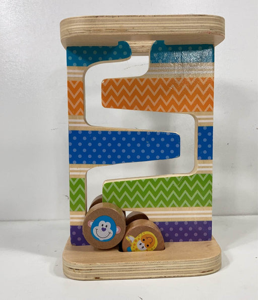 used Melissa & Doug First Play Wooden Safari Zig-Zag Tower