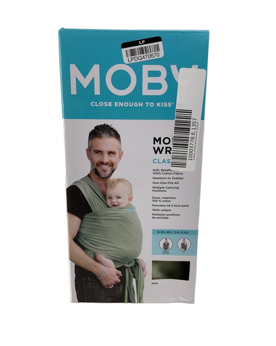 used Moby Wrap Baby Carrier, Pear