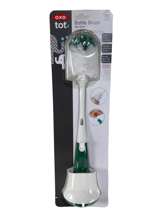 used OXO Tot Bottle Brush with Stand, Sage