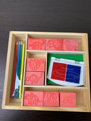 secondhand Melissa & Doug Wooden Stamp Set