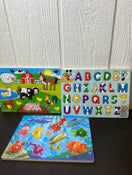 used BUNDLE Melissa & Doug Wooden Puzzles