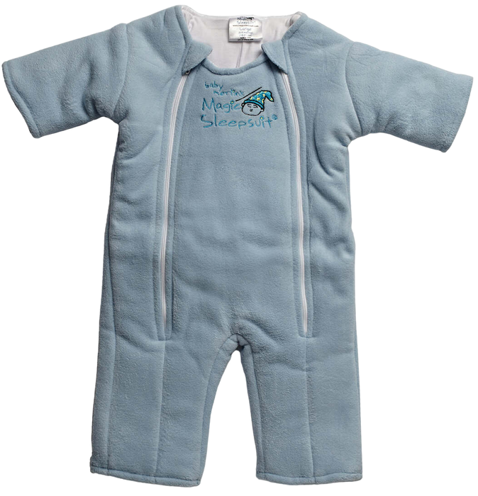 used Baby Merlin's Magic Sleepsuit, Large 6-9 Months, Cotton, Blue