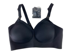 used Momcozy SMOOTH- Ultra Soft Omni Maternity Nursing Bra, Black - Medium