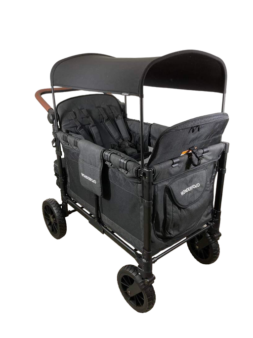 used Wonderfold W4 Luxe Quad Stroller Wagon, Volcanic Black