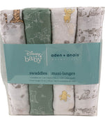 secondhand Aden + Anais Essentials Cotton Muslin Swaddle, 4pk, disney baby