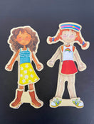 secondhand T.S. Shure Daisy Girls Wooden Magnetic Dress-Up Dolls