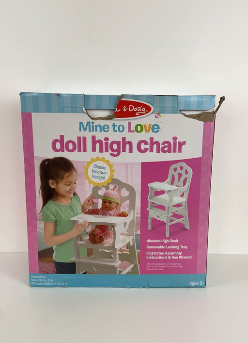 secondhand Melissa & Doug Mine To Love Doll Highchair