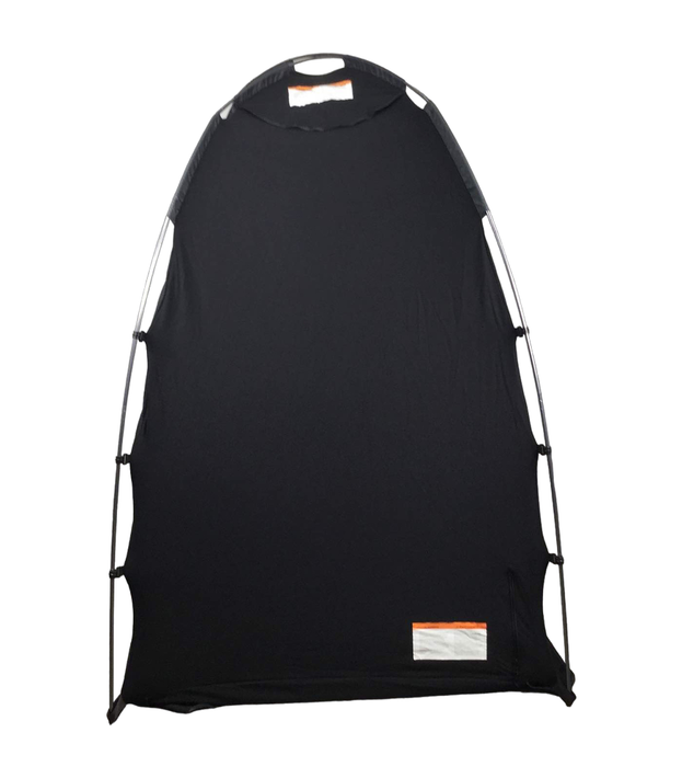 secondhand SlumberPod 3.0 Sleep Canopy with Fan, Black with Gray Accents