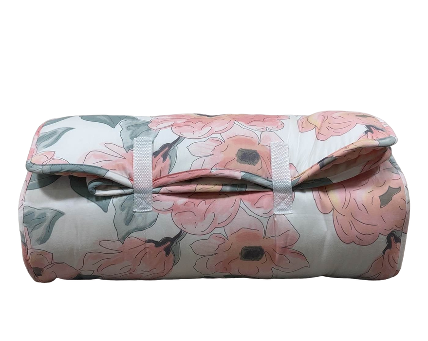 secondhand JumpOff Jo Little Jo's Extra Long Nap Mat with Weighted Blanket, Watercolor Floral