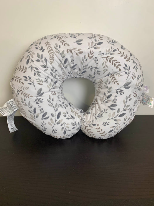 used Boppy Nursing Pillow, Grey Taupe Leaves