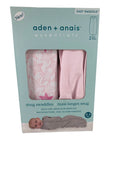 secondhand Aden + Anais Essentials Easy Swaddle Snug, 2 Pack, 0-3 Months Twinkling Pink Stars