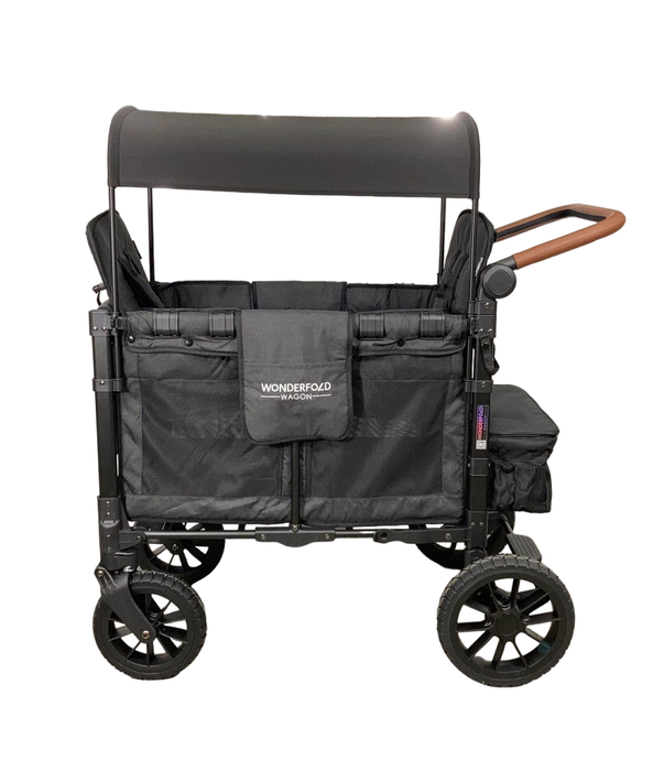 secondhand Wonderfold W2 Luxe Multifunctional Double Stroller Wagon, 2021, Charcoal Black