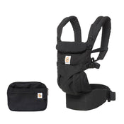 used Ergobaby Omni 360 Cotton Baby Carrier, Pure Black, all in one