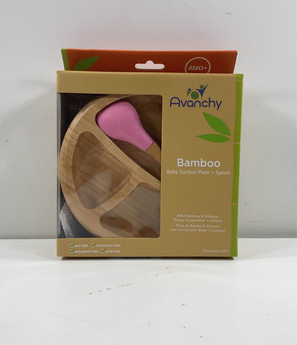 used Avanchy Bamboo Plate and Spoon Set