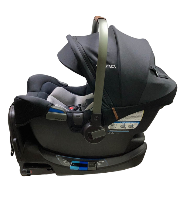 secondhand Nuna PIPA rx Infant Car Seat with RELX Base, 2023, Caviar