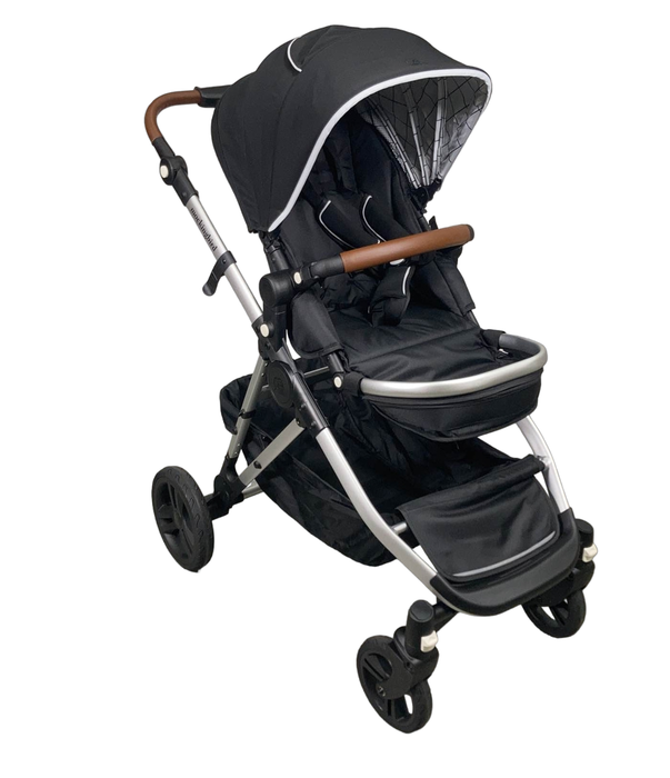 used Mockingbird Single to Double Stroller, 2023, Silver with Penny Leather, Windowpane, Black