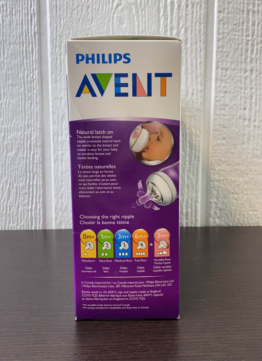 secondhand Philips Avent Natural Glass Baby Bottles, 8oz, 3-Pack