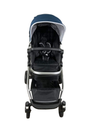 secondhand Mockingbird Single to Double Stroller, 2022, Silver with Black Leather, Watercolor Drops, Sea