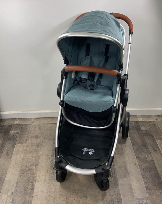 secondhand Mompush Ultimate 2 Baby Stroller, 2022, Sage with Silver Frame 