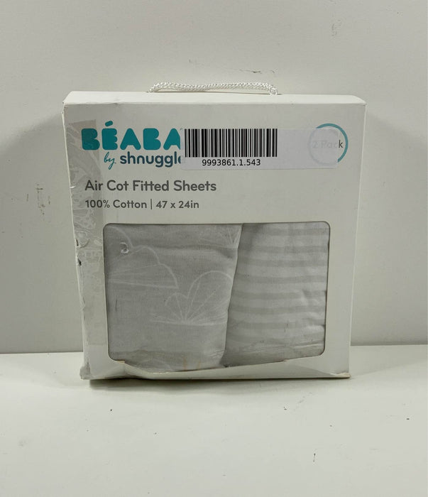 used Beaba Air Cot Fitted Sheet, 2 Pack