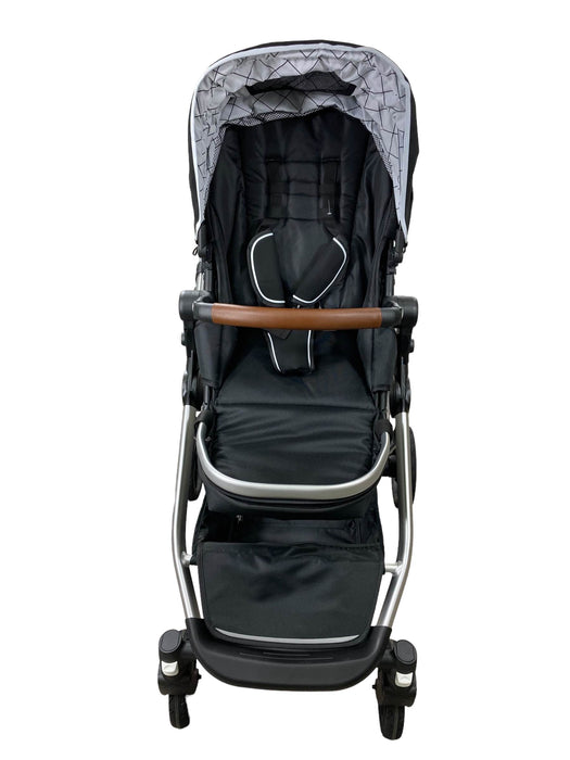 secondhand Mockingbird Single to Double Stroller, Silver with Penny Leather, Black , Windowpane, 2022