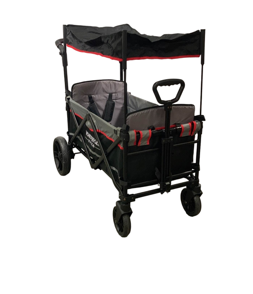 used Wonderfold X2 Push + Pull Double Stroller Wagon, Black, 2021