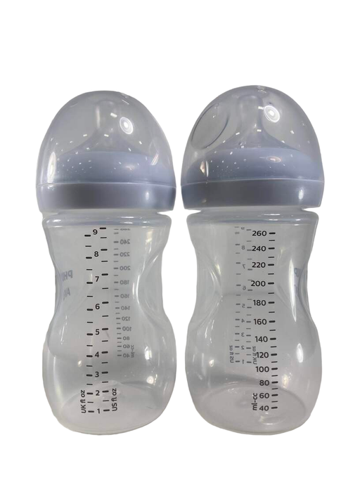 used Philips Avent Natural Baby Bottles, 9oz, 2-Pack, Clear