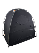 secondhand SlumberPod 3.0 Sleep Canopy with Fan, Black with Gray Accents