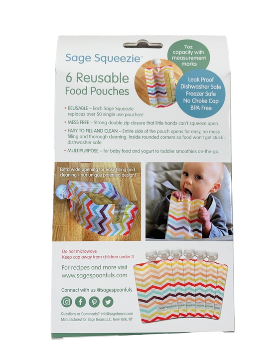 secondhand Sage Spoonfuls Reusable Baby Food Pouches