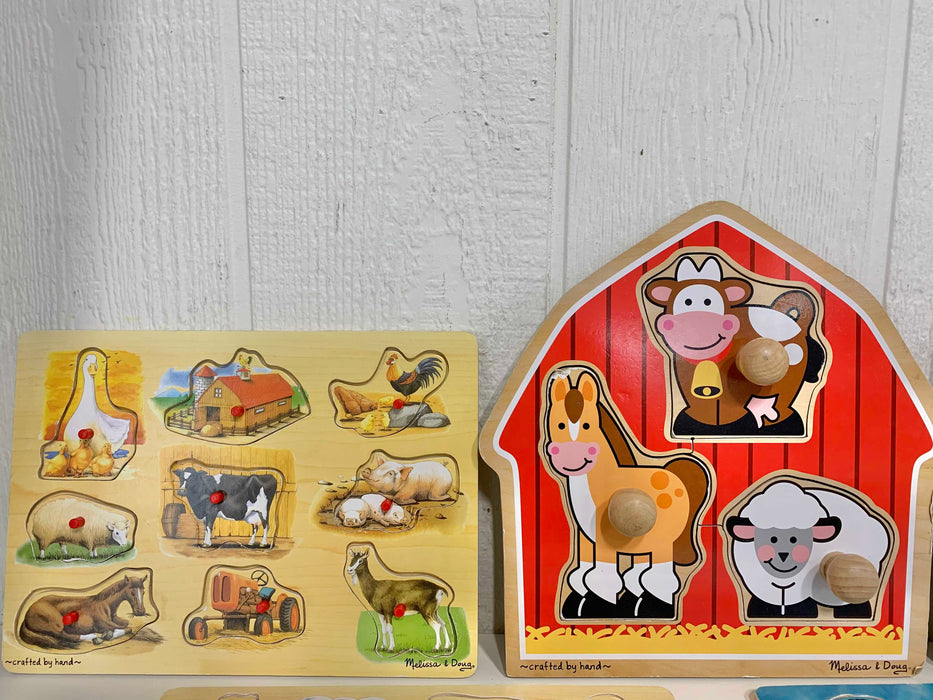 secondhand BUNDLE Melissa & Doug Wooden Puzzles