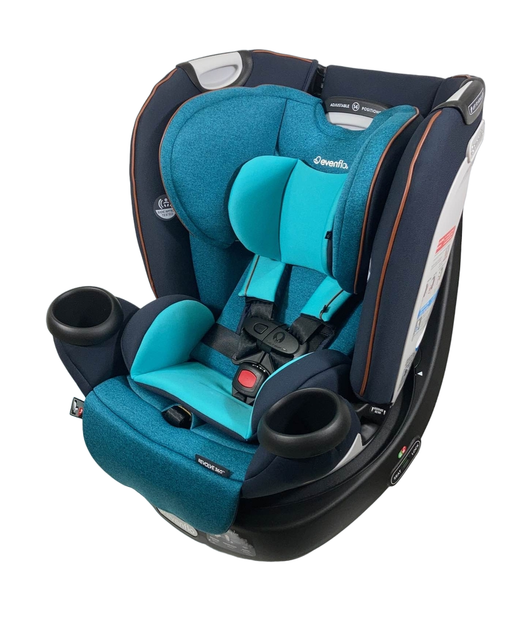 used Evenflo Gold Revolve 360 Rotational All-In-One Convertible Car Seat, Sapphire, 2022