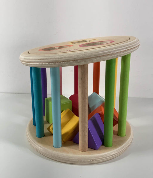 secondhand Janod Wood Shape Sorter Drum