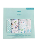 used Aden + Anais Cotton Muslin Swaddle, 4pk