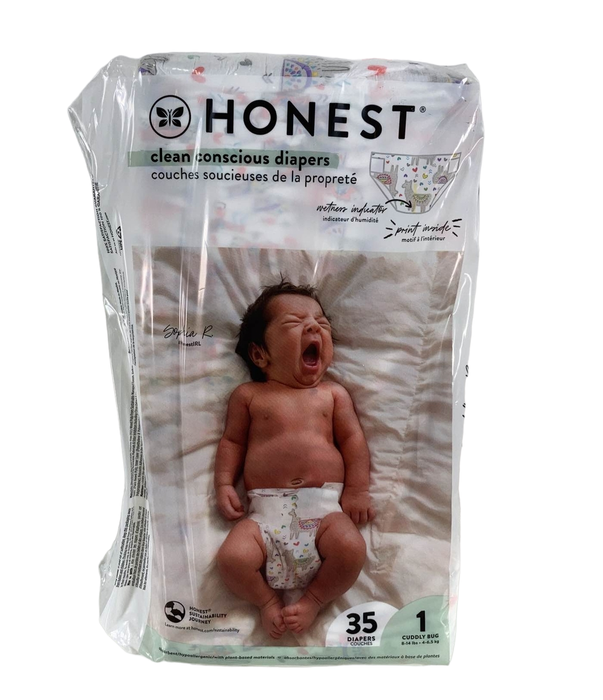 used Honest Company Size 1 Diapers, 35 Ct