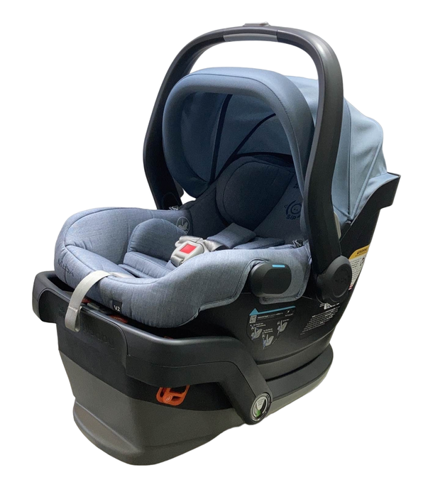 used UPPAbaby MESA V2 Infant Car Seat, 2023, Gregory (Blue Melange Merino Wool)